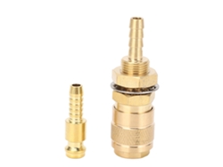 Adaptador De Gas Refrigerado Por Agua Con Conector Rápido De Latón Para Soplete De Soldadura Pta Db Mig Tig 6mm/0.24in