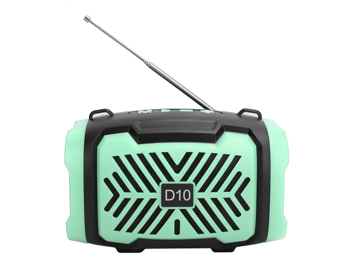 Yunzii Fmgreen D10 - Microaltavoz inalámbrico Bluetooth V5.0 USB con correa de luz