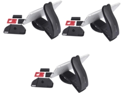 Juego De 3 Soportes Giratorios De 360 Grados Para Teléfono Móvil De Coche, Material Negro.