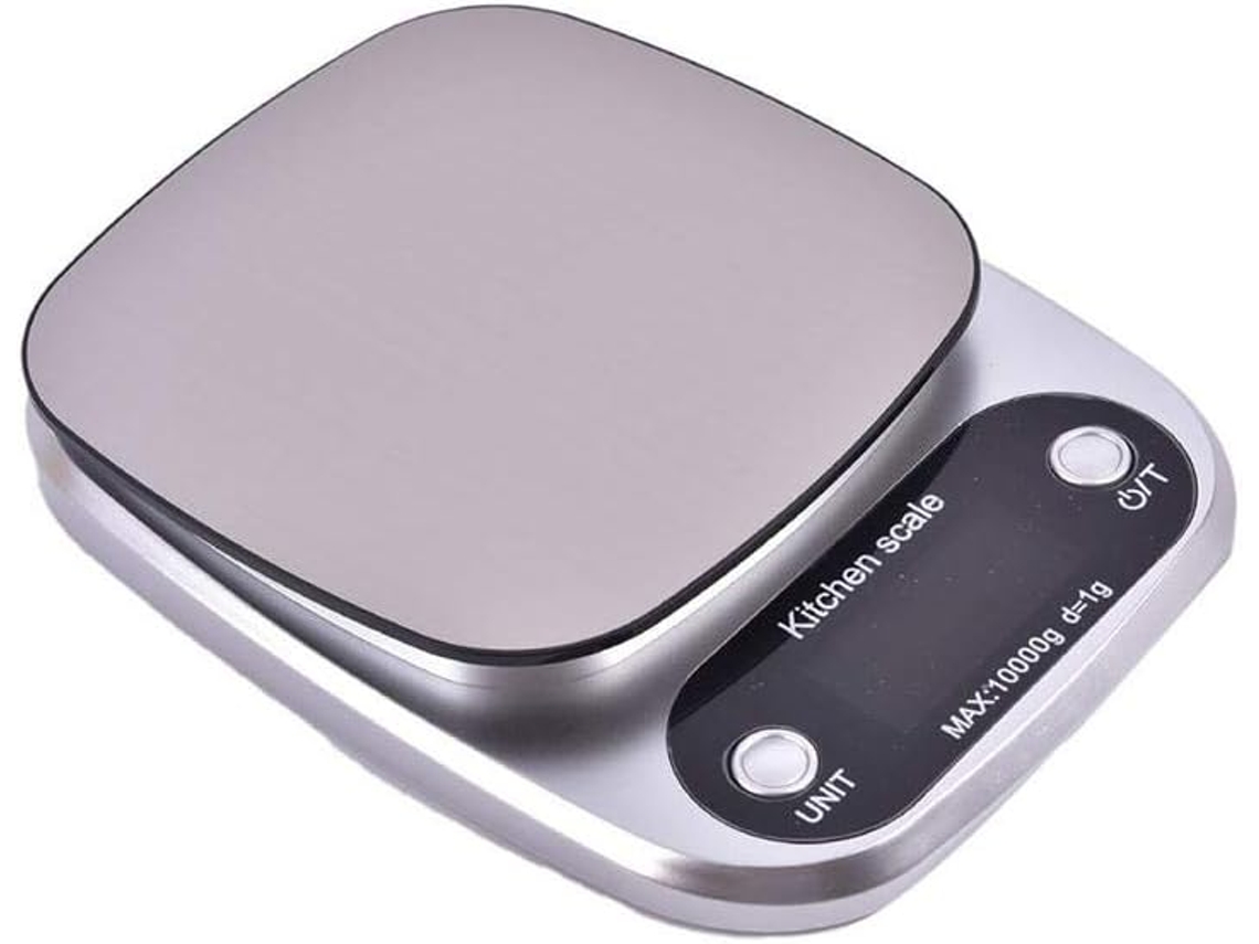 Báscula de cocina electrónica de alta precisión con pantalla LCD retroiluminada y función de tara, dispositivo portátil y recargable multifuncional para