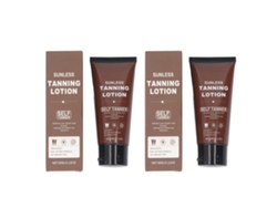 2pcs Crema Autobronceadora Intensiva Y Loción Autobronceadora 60g Hidratante Y Portátil