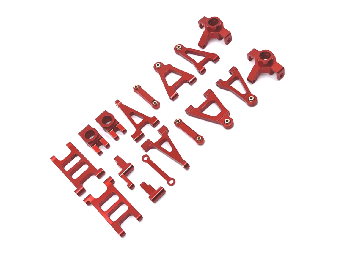 Soporte de amortiguador de metal mejorado para brazo de dirección para MJX 1/14 14301 14302 14303, piezas de coche RC