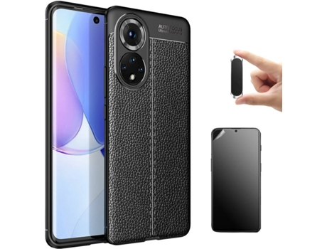 Funda + Protector de Pantalla Huawei Nova 9 Rugged Leather Negro