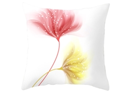 Serie de Funda Decorativa de Almohada Flores Abstractas en Flor