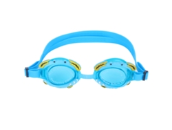 Gafas De Natación Impermeables Azules Para Niños Con Tapones Para Los Oídos De Silicona, Antivaho Y Protección Uv.