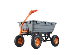 Carro de jardín Succebuy de polietileno reforzado con capacidad de carga de 680 kg.