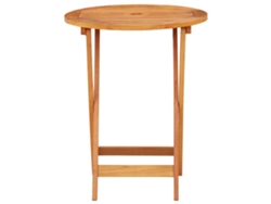 Mesa Jardín | Mesa De Exterior Plegable Madera Maciza De Eucalipto Ø60x75 Cm