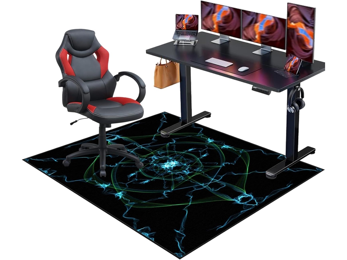Tapete Cadeira Gamer Protetor Piso Escritório Antiderrapante 80 X 120 Cm Pisos Duros | Cadeiras