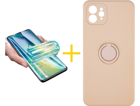 Carcasa + Protector de Pantalla para iPhone 12 Pro Max ACCETEL Rosa Pastel