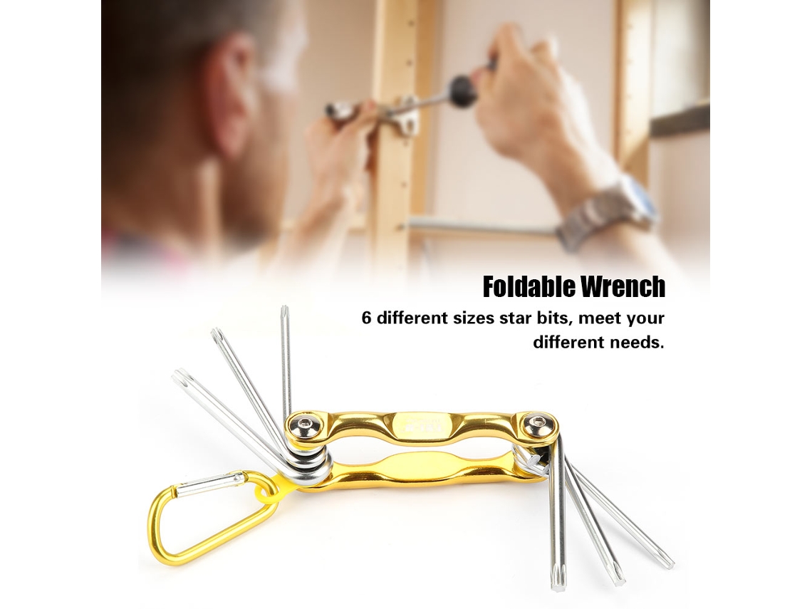 Kit De Herramientas Plegable 6 En 1 Llave Torx Estrella Para Reparación Profesional Destornillador