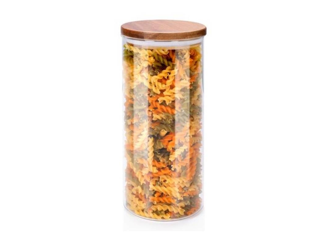 Tarro de cristal con tapa de madera 1 250 ml
