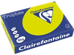 Papel CLAIREFONTAINE Copia, láser y chorro de tinta Trophée A4 80 gsm (500 Hojas - Verde Fluorescente)