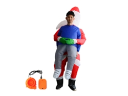 Disfraz Inflable De Papá Noel Para Adultos, Ideal Para Fiestas Navideñas Y Cosplay, Con Soplador Y Caja De Baterías.