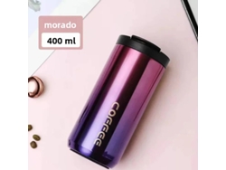 Caneca Térmica de Aço Inoxidável , Garrafa de Água Portátil com Design À Prova de Vazamentos. MDUG (roxa, 400ml)