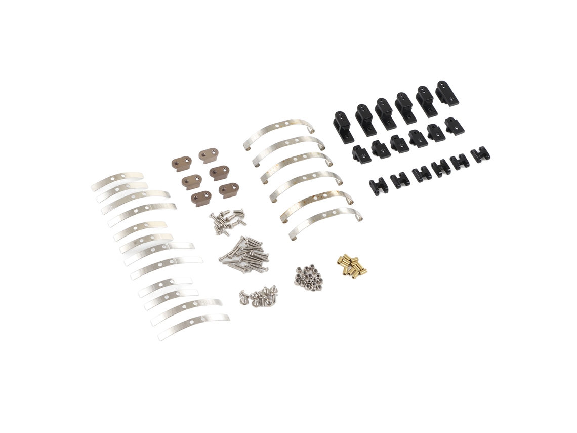 Ymsl Accesorios De Amortiguadores Rc De Aluminio Ligero Para Coche Rc Wpl B4 24 1/16 Piezas De Metal Negro Hxl