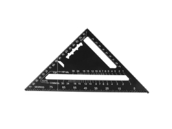 Regla de carpintero triangular cuadrada de 7 pulgadas, de aluminio, de 90/45 grados, herramienta portátil para carpintería de bricolaje.
