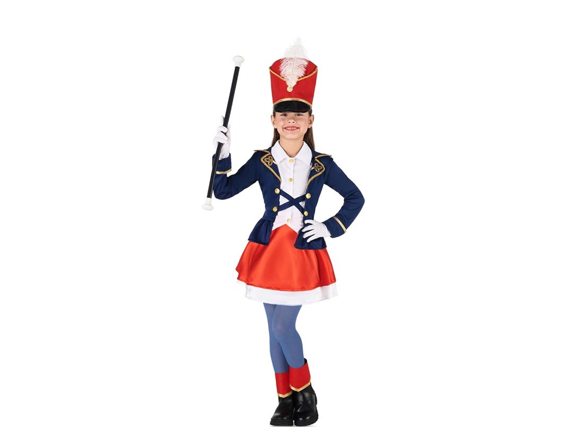 Disfraz de Majorette clásico tricolor para niña