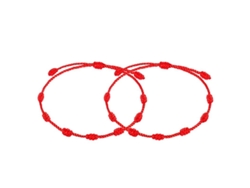 Pulsera Hecha A Mano De Hilo Rojo, Amuleto De Protección De La Cábala, Nudo De La Suerte, 2 Unidades.