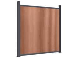 Panel De La Valla VIDAXL Marrón WPC (180x186 cm)