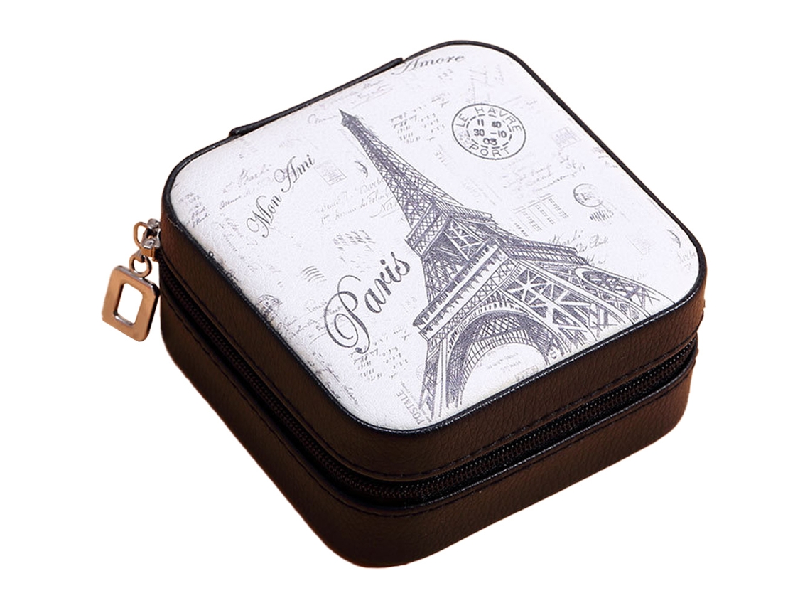 Caja de joyas de viaje con espejo, regalo para mujeres Kofihety