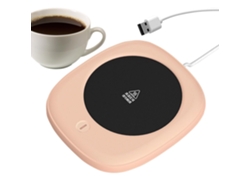 Calentador de tazas Digitallab con base de seguridad calefactable USB, 5 V, 2 A (rosa)