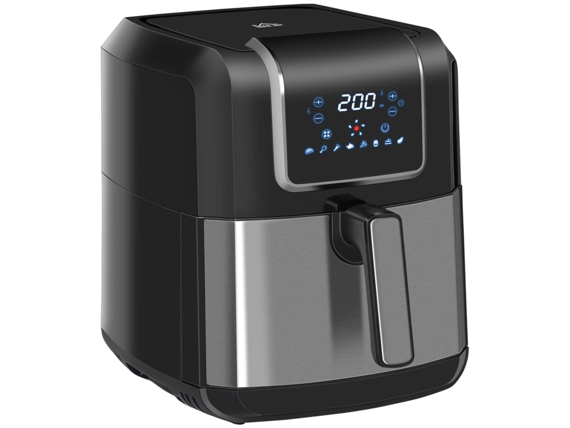 Freidora de aire Aquaforge, 6,5 L, 1700 W, 8 programas, LED, negra