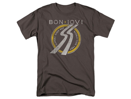 Camiseta ROCKINSTONE resbaladiza cuando está mojada Bon Jovi (M)