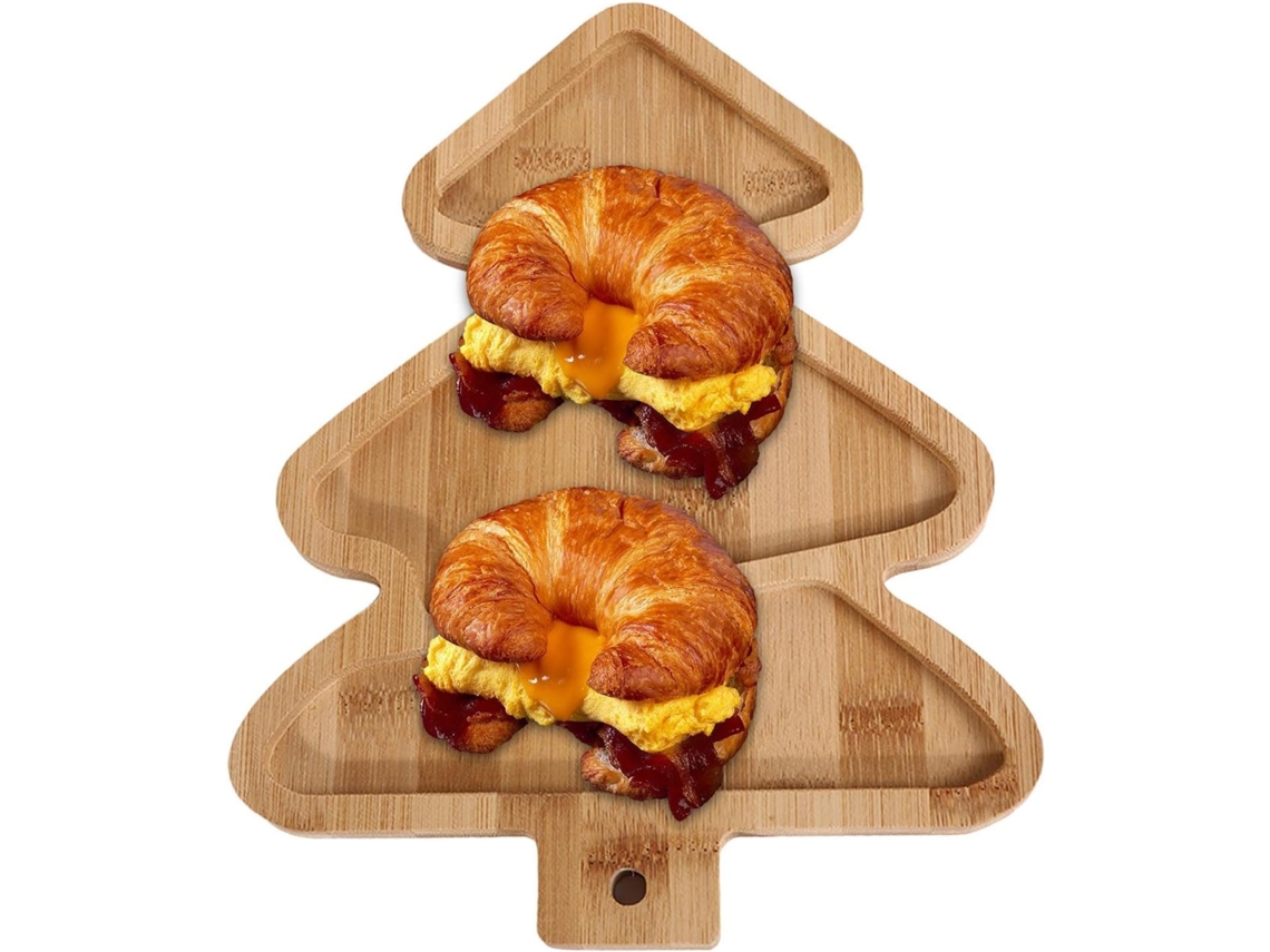 Pratos De Natal De Madeira Para Servir - Ideal Para Pães, Aperitivos E Outros Pratos.