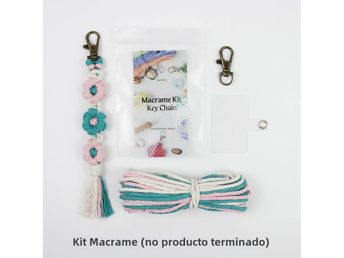 Handweaving Little Daisy Keychain Set, com Tutorial para Iniciantes, Diy Daisy Tassel Keychain Lanyard Pendant MDUG