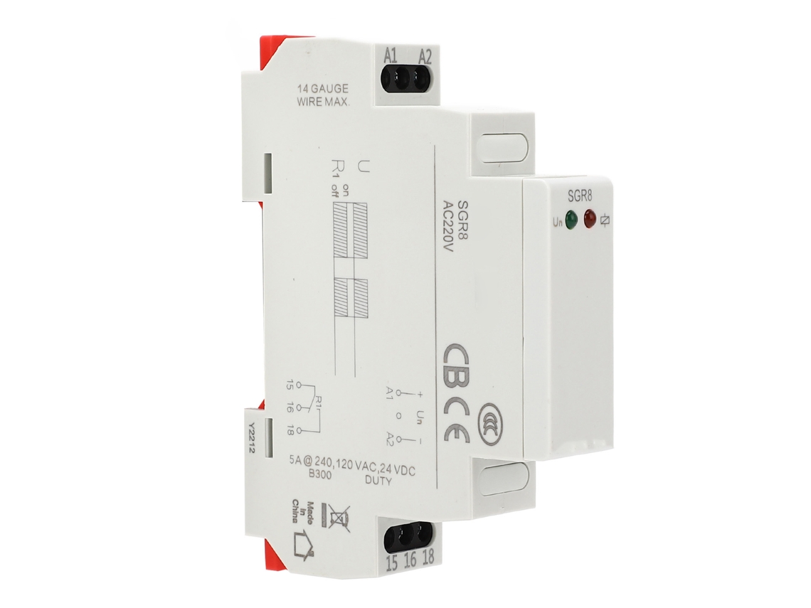 2026ycy-relé Intermedio Auxiliar De Circuito 5a 16a 12-240v Ac Dc Con Indicador Led Para Seguridad
