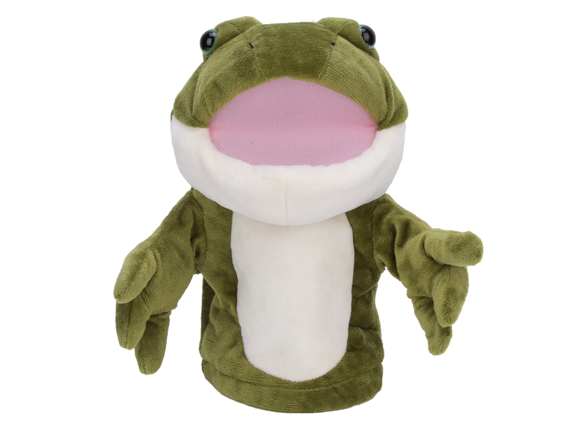 Marioneta De Rana De Peluche Para Niños 30cm Juguete Suave Cuento Tiempo Juguete De Muñeca Bebé
