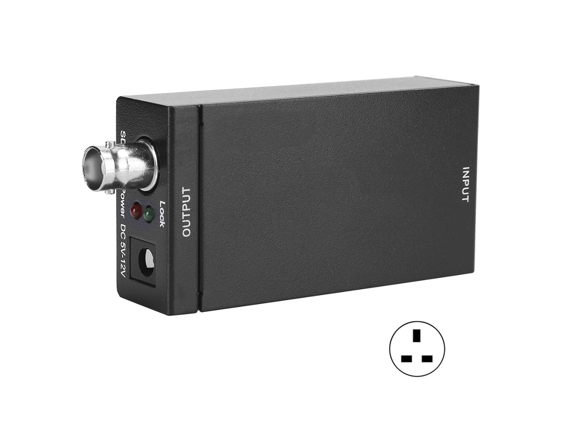Convertidor Hdmi A 3g Sdi Profesional, Adaptador De Audio Y Vídeo De Alta Definición, 110-240 V, Negro, Enchufe