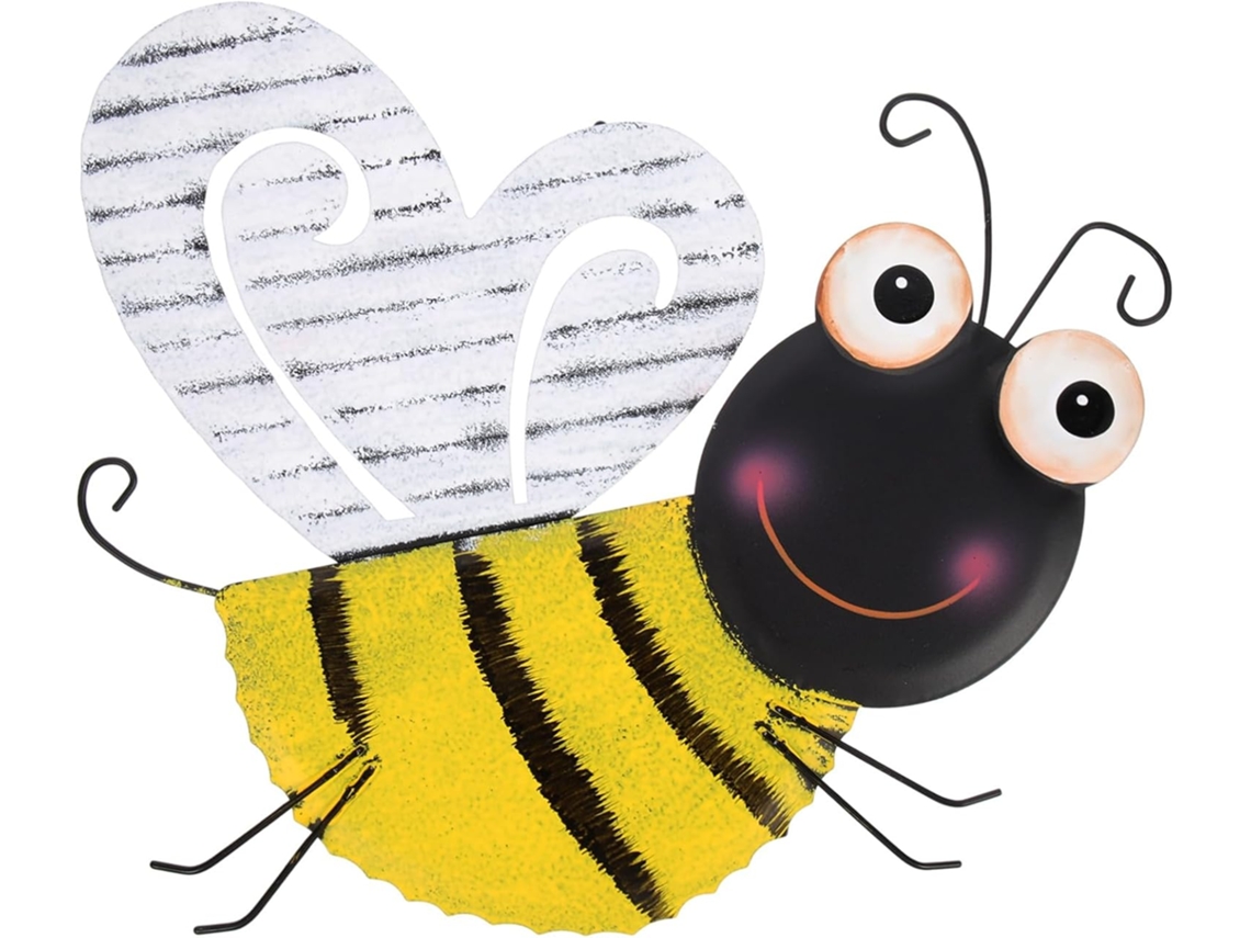 Decoración De Pared De Abeja De Estilo Rústico, Diseño Intrincado En Hierro Amarillo.