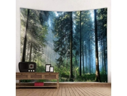 Tapestry Decoración Hogar Paisaje Bosque 3d Poliéster Sala Dormitorio Yoga Cojín Toalla Playa Navidad