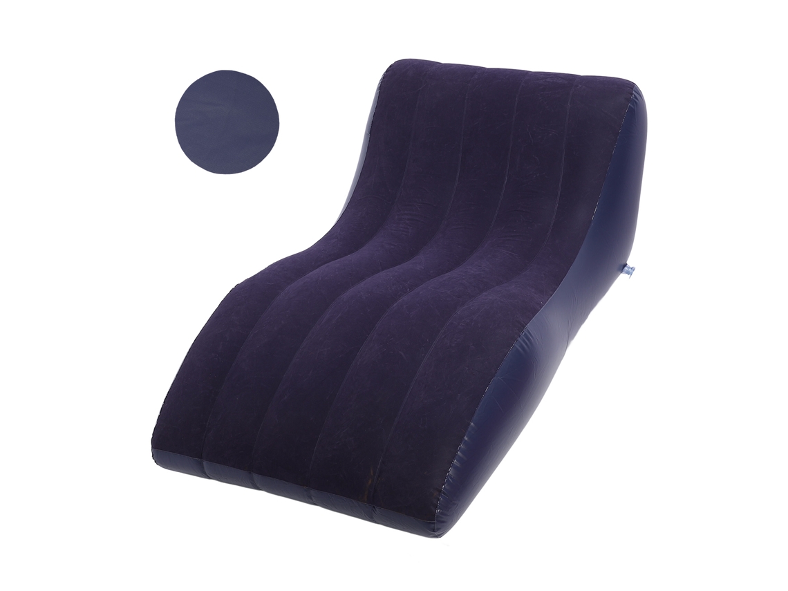 Sofá Inflable Portátil De Pvc Cómodo Para Acampar, Parques Y Viajes - Azul Marino