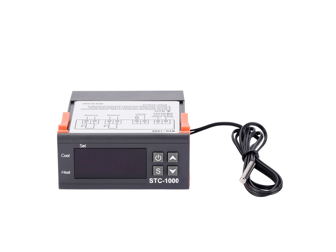 Termostato controlador de temperatura digital STC-1000, modos de calefacción y refrigeración, 12 V, 10 A