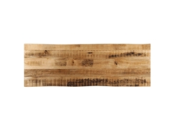 Tablero De Mesa Borde Natural Madera Maciza Mango 110x40x2,5 Cm