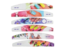 Juego de limas de uñas reutilizables de doble cara para peinar uñas en casa y salón (grano 100/180)