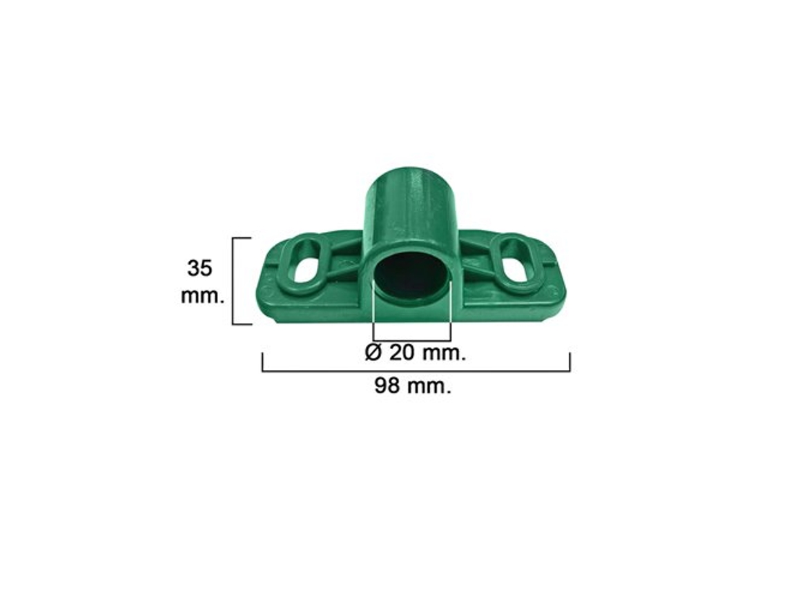 Cojinete Para Carretilla De Obra Para Ejes De Hasta Ø20mm Fabricada En Plástico Color Verde