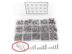 Kit De Tornillos Y Tuercas De Acero Inoxidable Con Cabeza Plana Y Llave Allen M3 M4 M5 Para Automóviles 500pcs
