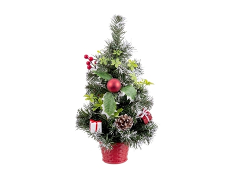 Árbol de Navidad Rojo Multicolor Plástico Piñas 40 cm
