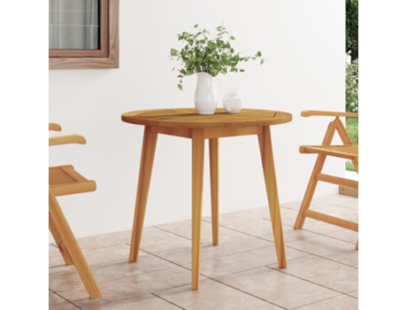 MAISON EXCLUSIVE Mesa de jardín madera maciza de acacia Ø85x75 cm
