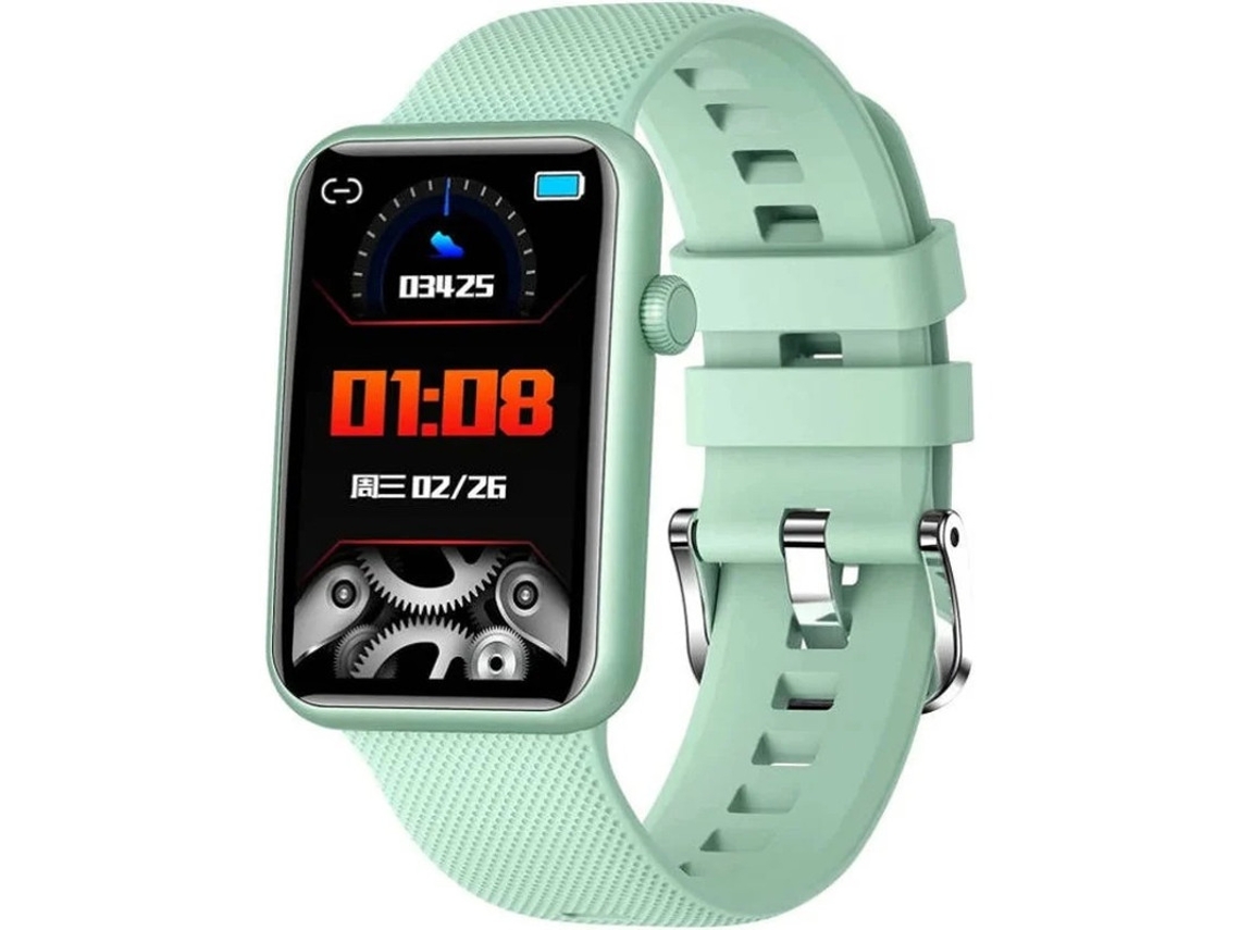 Reloj inteligente Bestvite con pantalla táctil, Bluetooth, parlante, monitor de sueño, fitness, resistente al agua, para Apple y Android (verde)