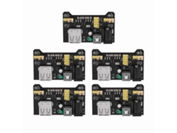 Módulo De Alimentación De 5 V/3,3 V Para Protoboard Con Control Independiente Y Puerto Usb (5 Unidades)