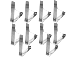 Juego de 10 portamanteles de acero inoxidable para uso interior y exterior, ideales para mesas de picnic. Vayotoy