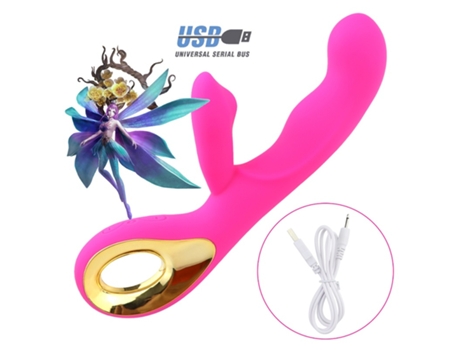 Vibrador impermeable potente recargable USB para mujeres (rosa) OEMG