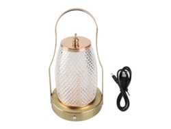 Bj-lâmpada De Mesa Led Retro Sem Fio Recarregável Com Cabo, 3 Tons De Cor E Regulável Para Quarto, Acampamento E Festa