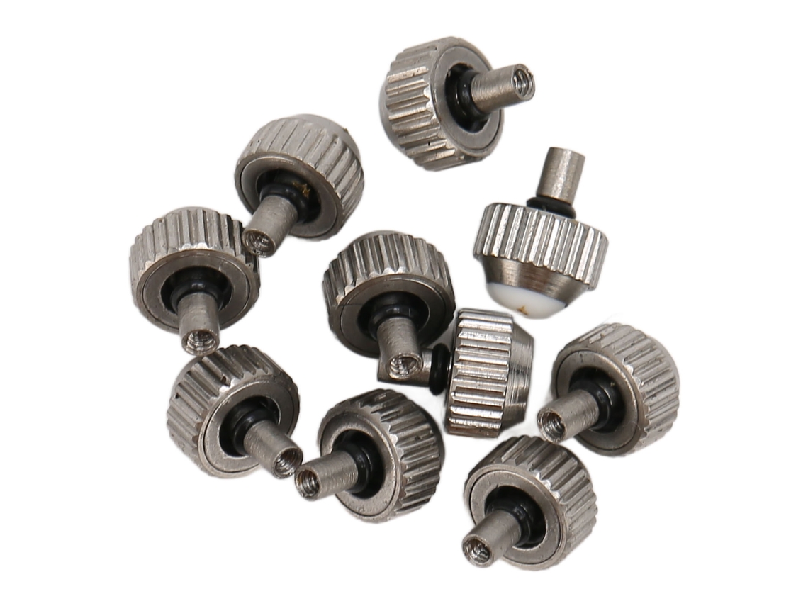 10 Piezas Corona Reloj Acero Inoxidable Repuesto Accesorio 4mm Para Relojero