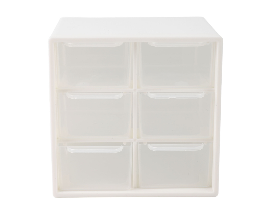 Caja de almacenamiento de herramientas para uñas Kkml-Caja con 6 cajones de polipropileno a prueba de polvo para salón y hogar.