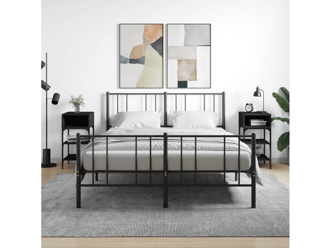 Mesitas de Noche 2Pzs 35X34,5X70Cm Derivados de Madera Negro